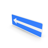 Lithuania Sign One Way Street To The Left PNG & PSD Images