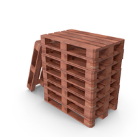 Stack Of Wood Red Painted Pallets PNG & PSD Images
