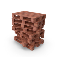 Stack Of Wood Red Painted Pallets PNG & PSD Images