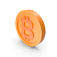 Cartoon Bitcoin Orange PNG & PSD Images