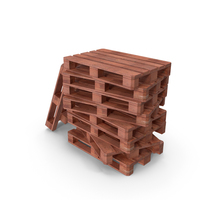 Stack Of Wood Red Painted Pallets PNG & PSD Images