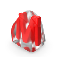 Ice Letter M PNG & PSD Images