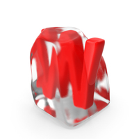 Ice Letter W PNG & PSD Images