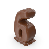 Chocolate Number 6 PNG & PSD Images