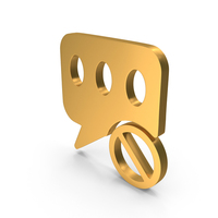 Gold Block Chat Icon PNG & PSD Images