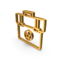 Important File Briefcase Icon Gold PNG & PSD Images