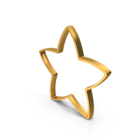 Gold Star Outline Icon PNG & PSD Images