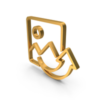 Gold Photograph Share Icon PNG & PSD Images