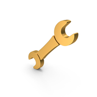 Gold Wrench Icon PNG & PSD Images