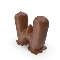 Chocolate Letter W PNG & PSD Images