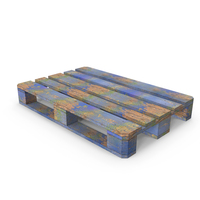 Wood Pallet Blue Painted PNG & PSD Images