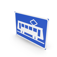 Norwegian Sign Tram Stop PNG & PSD Images