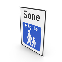 Norwegian Sign Pedestrian Zone PNG & PSD Images