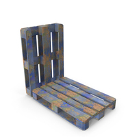 Double Wood Pallet Blue Painted PNG & PSD Images
