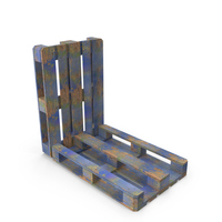 Double Wood Pallet Blue Painted PNG & PSD Images