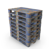 Stack Of Blue Painted Pallets PNG & PSD Images