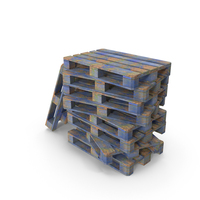 Stack Of Blue Painted Pallets PNG & PSD Images