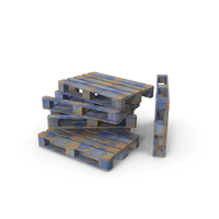 Wood Pallet Blue Painted PNG & PSD Images