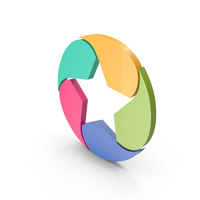 Round Chart Star Colourful PNG & PSD Images
