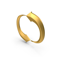 Arrow Round Gold PNG & PSD Images