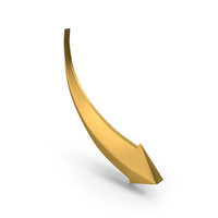 Arrow Down Gold PNG & PSD Images