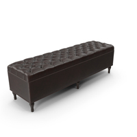 Tufted Upholstered Storage Bench Leather PNG & PSD Images