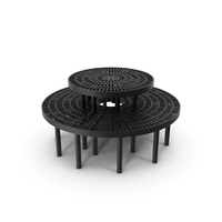 Modular Shelving Display Double Tier Round PNG & PSD Images