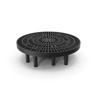 Modular Shelving Display Single Tier Round PNG & PSD Images