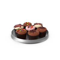 Cupcakes On A Tray PNG & PSD Images