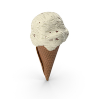 Vanilla Ice Cream In A Sugar Cone PNG & PSD Images