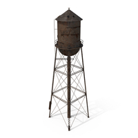 Abandoned Water Tower Rusty PNG & PSD Images