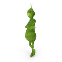 Cartoon Grinch Stole Christmas with Fur PNG & PSD Images