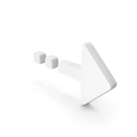 Abstact Triangular Arrow Symbol White PNG & PSD Images