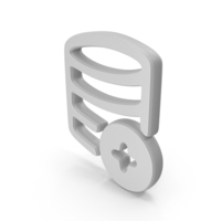 Add Database Symbol White PNG & PSD Images