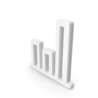 White Bar Chart Symbol PNG & PSD Images