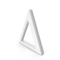 Delta Symbol White PNG & PSD Images