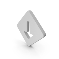 Low Priority Symbol White PNG & PSD Images