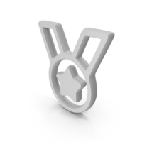 Medal Ribbon Symbol White PNG & PSD Images