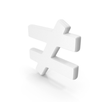 Not Equal to Symbol White PNG & PSD Images