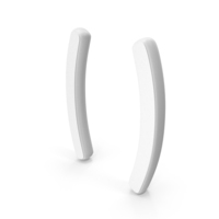 Parentheses Symbol White PNG & PSD Images