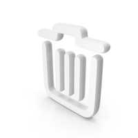 Recycle Bin Symbol White PNG & PSD Images