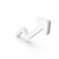 Rise Up Arrow Symbol White PNG & PSD Images