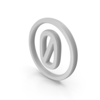 Gray Slashed Zero Symbol PNG & PSD Images