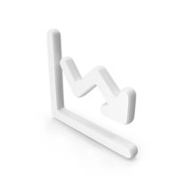 White Down Trend Symbol PNG & PSD Images
