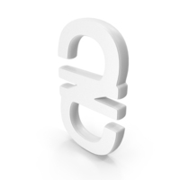 Ukraine Currency Symbol White PNG & PSD Images