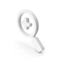 White Zoom In Symbol PNG & PSD Images
