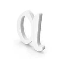 White Alpha Greek Symbol PNG & PSD Images