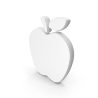 White Apple Fruit Symbol PNG & PSD Images