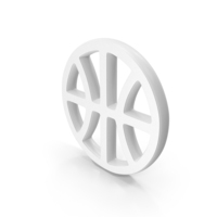Basketball Symbol White PNG & PSD Images