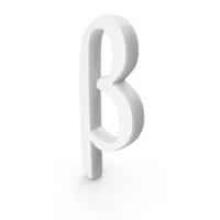 White Beta Greek Symbol PNG & PSD Images
